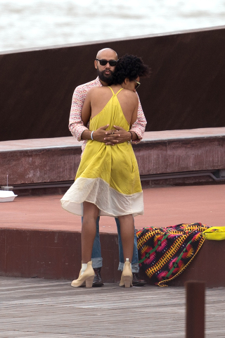 Illustration for article titled Solange Makes First Appearance Since ElevatorGate and It Looks Staged